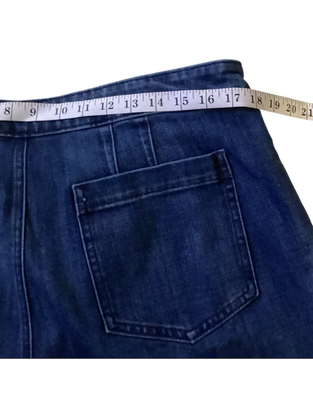 Talbots Dark Blue Wide Leg Jeans size 16 side zip - Picture 8 of 12